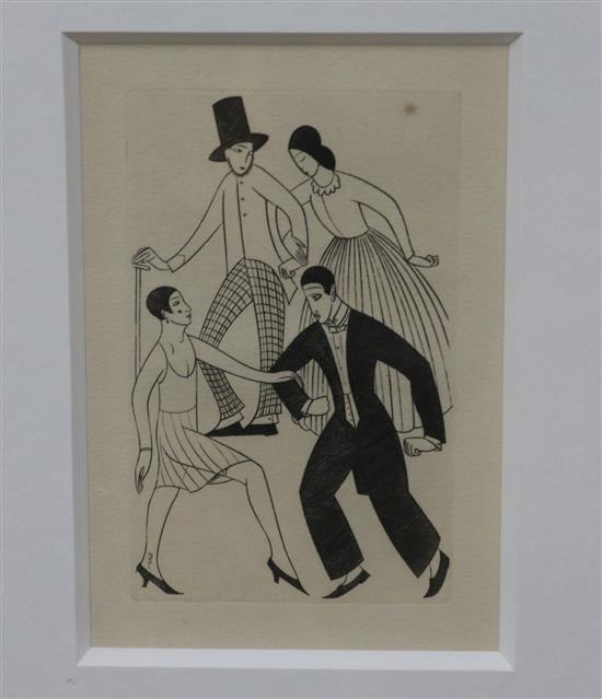 Eric Gill, copper plate engraving, Clothes; For Dignity and Adornment, from The Cleverdon Edition 1929 13.5 x 9.9cm